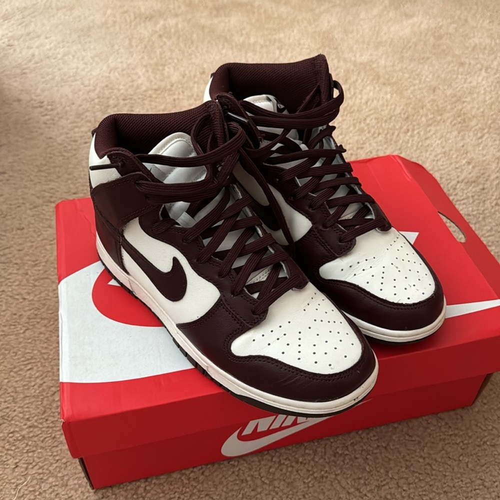 High top Nike Dunks. Used twice. With box